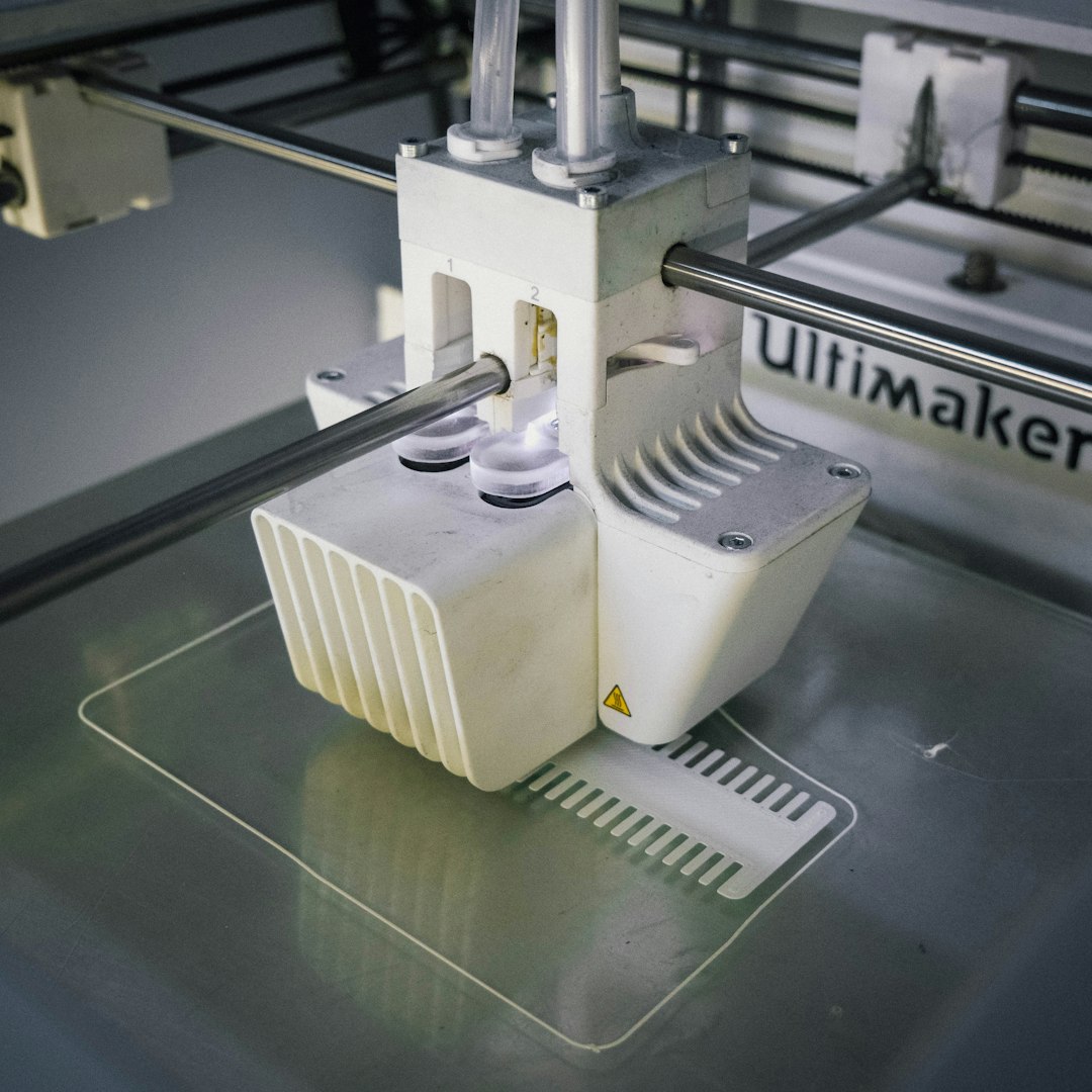3D printer maintenance workspace with tools and supplies