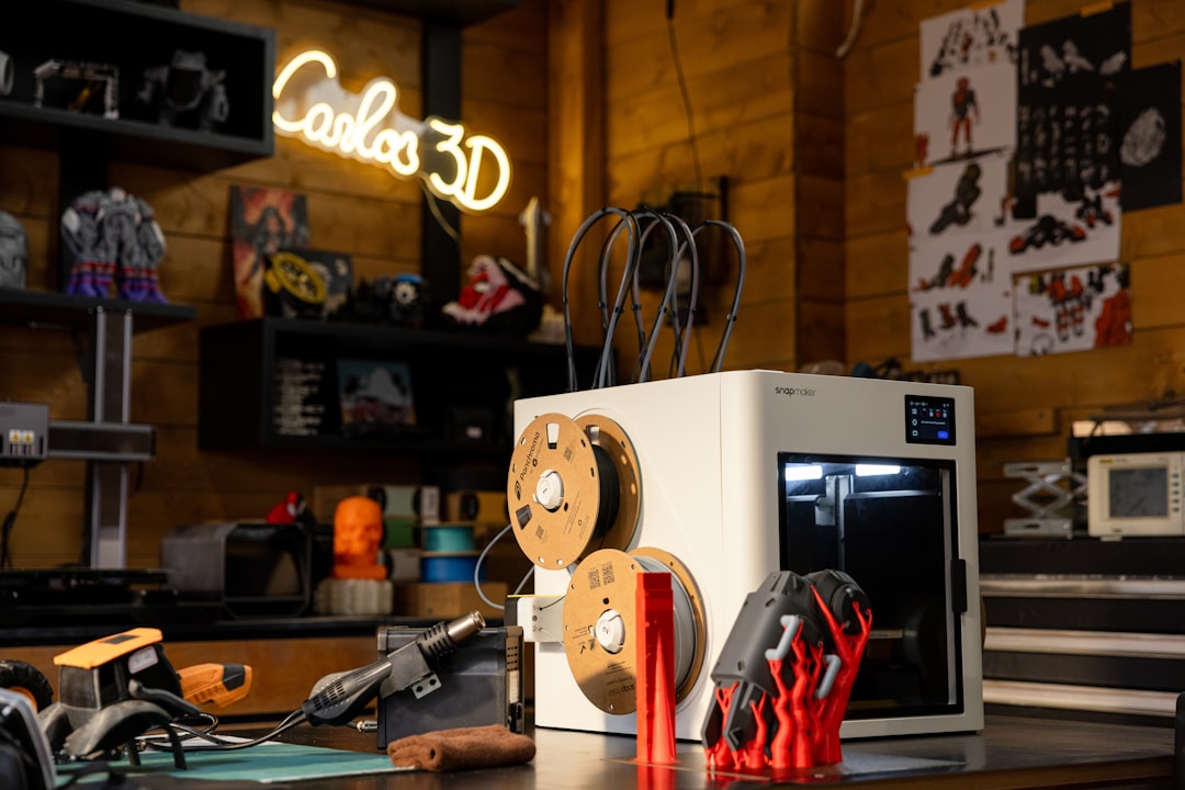 3D printer inside a professional enclosure setup