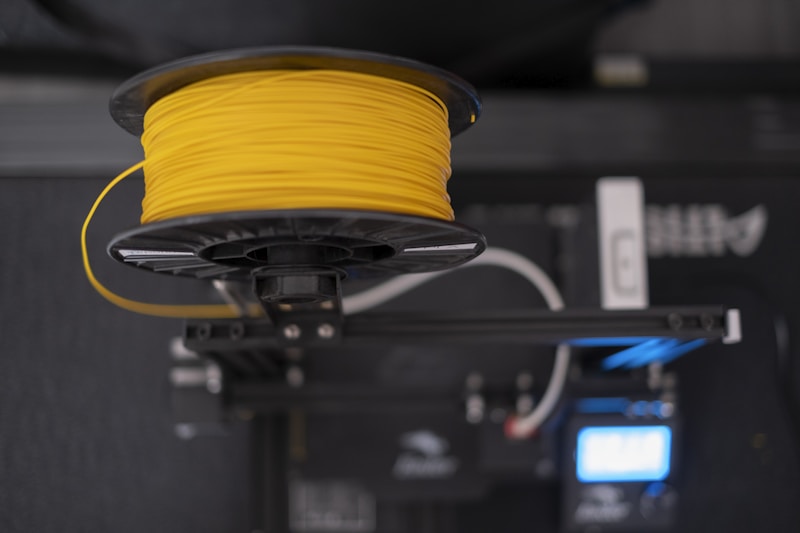 3D printing filament material close-up