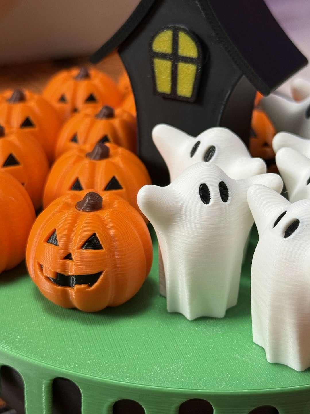 Close-up of 3D printed layers