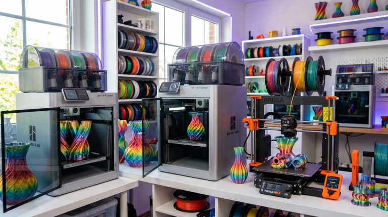 Best Multi-Color 3D Printers in 2026: AMS, MMU, and Tool Changers Compared
