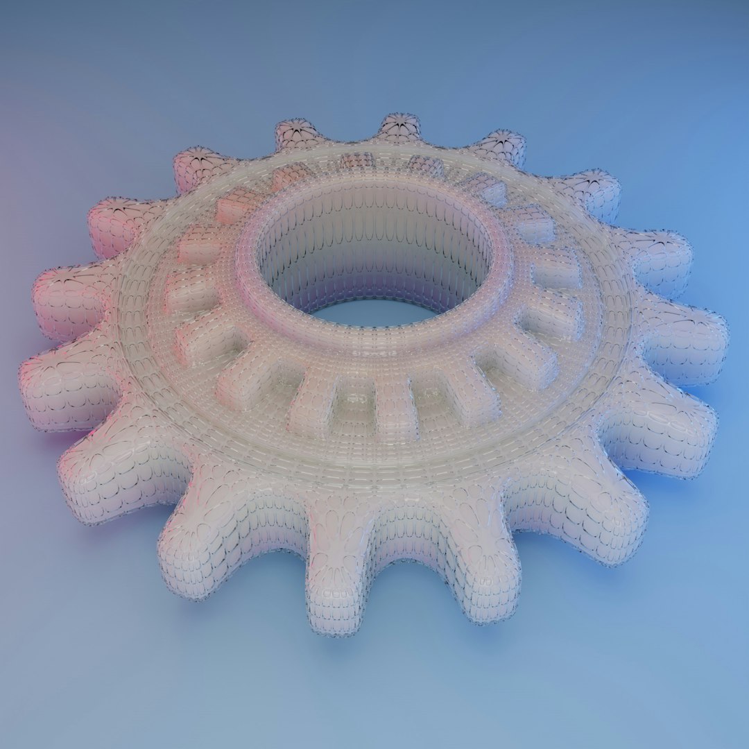 3D printed mechanical assembly with gears