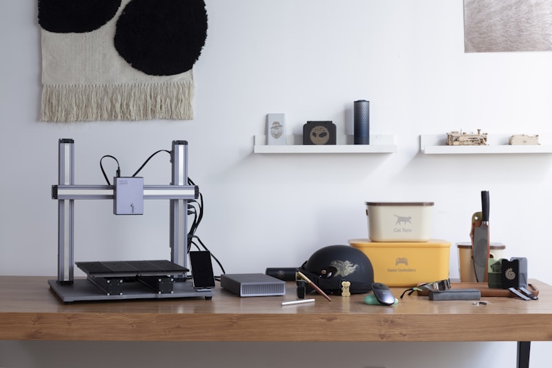 3D printer setup in a clean workspace