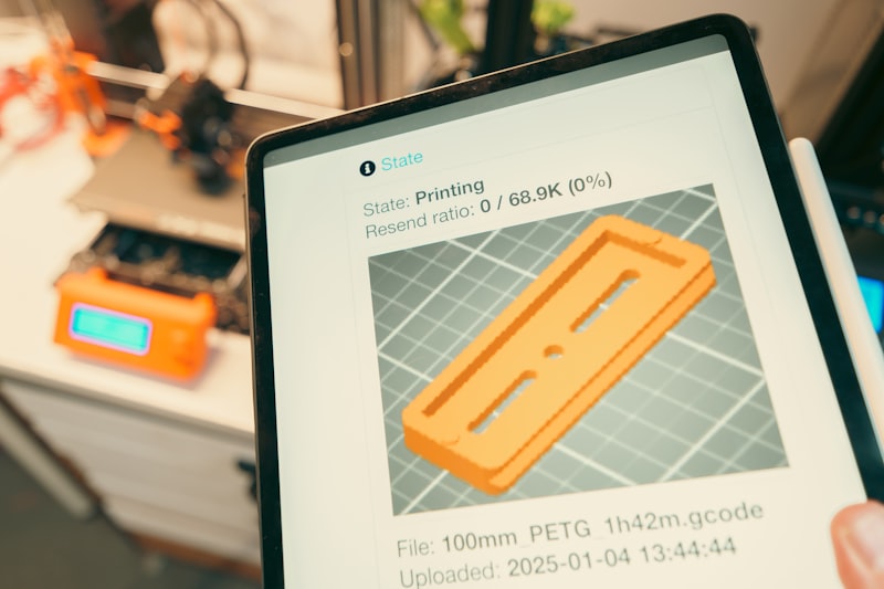 3D printing slicer software interface on screen