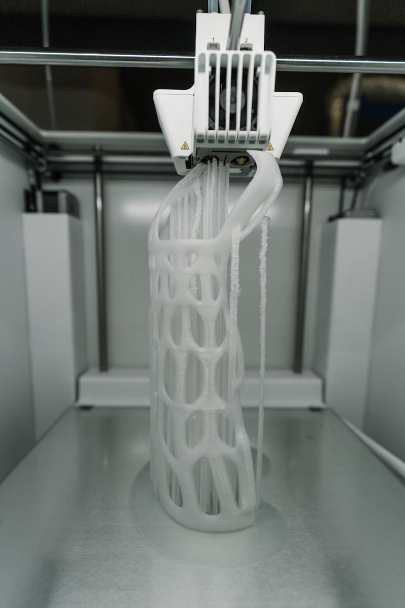 3D printed object showing layer quality and structure