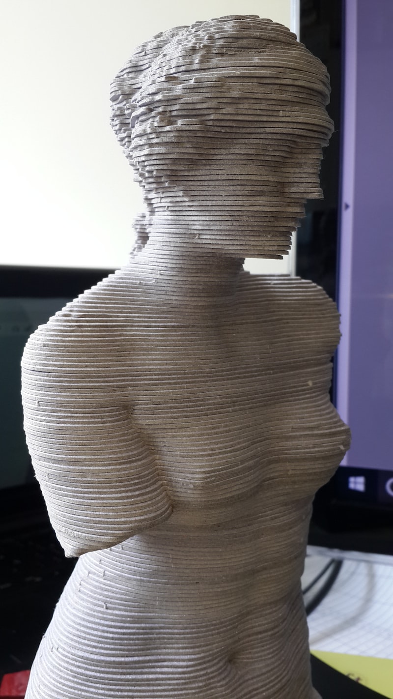 Finished and post-processed 3D printed parts on display