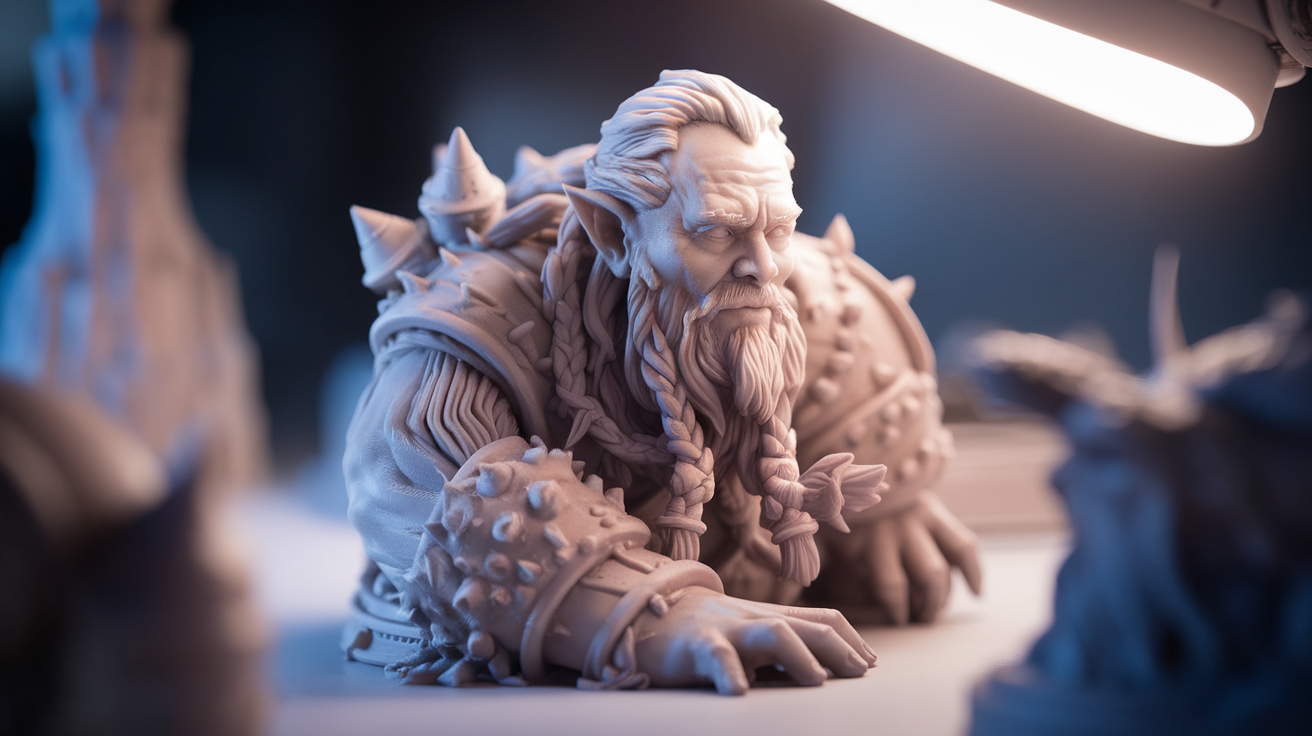 fdm vs resin for d&d miniatures detail - finished print closeup