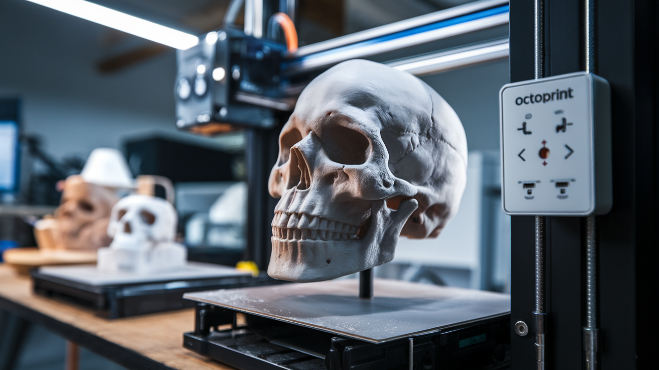 octoprint smart plug power control - finished print closeup