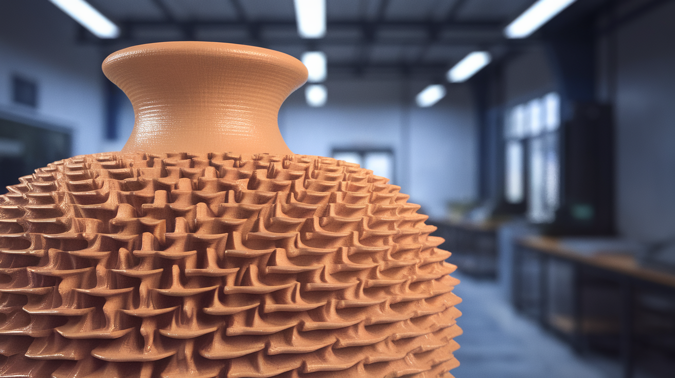 vase mode in cura - finished print closeup
