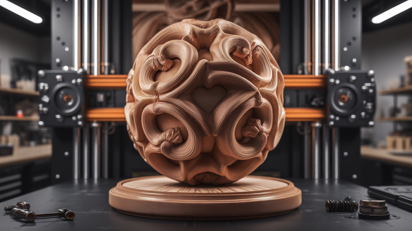 wood printing settings - finished print closeup