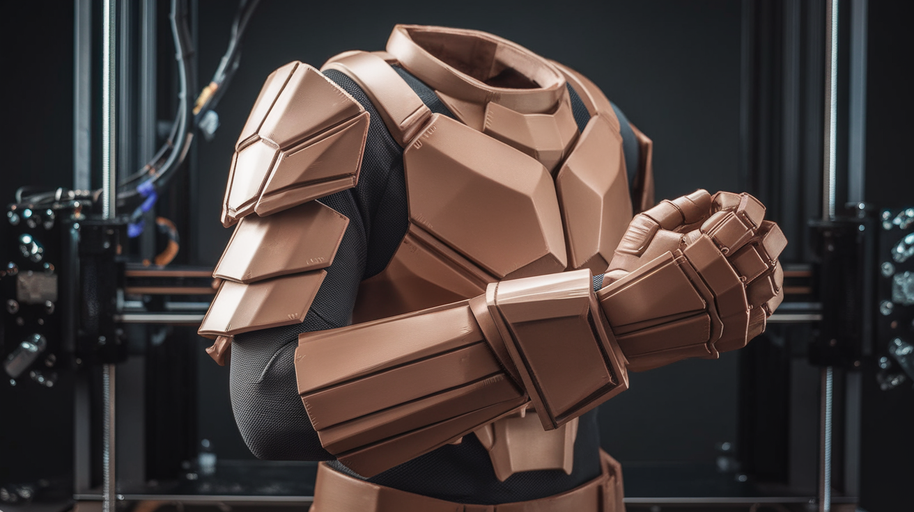 3d printing cosplay armor modular pauldron gauntlet snap fit - hardware detail