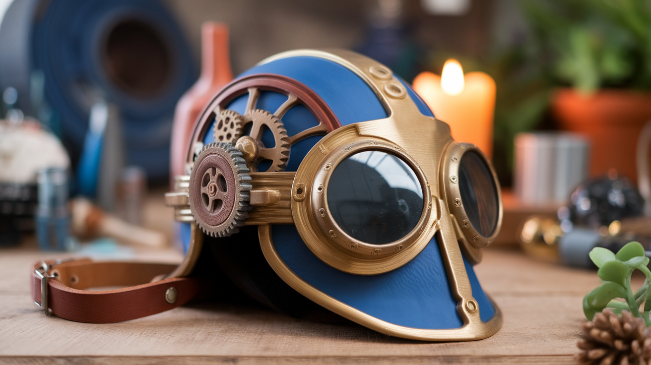3d printing cosplay helmet visor - hardware detail