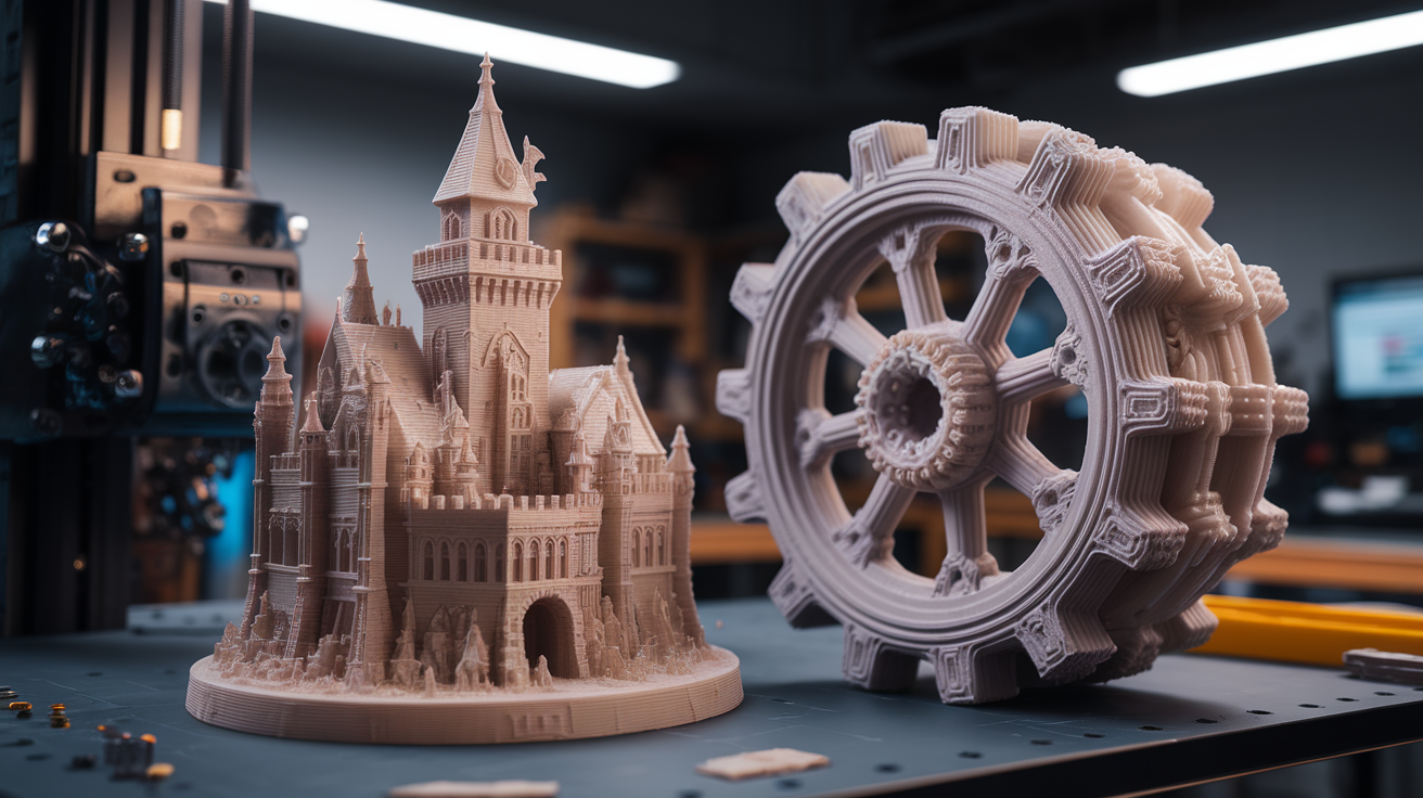 best pla filament brand miniatures vs functional parts - finished print closeup