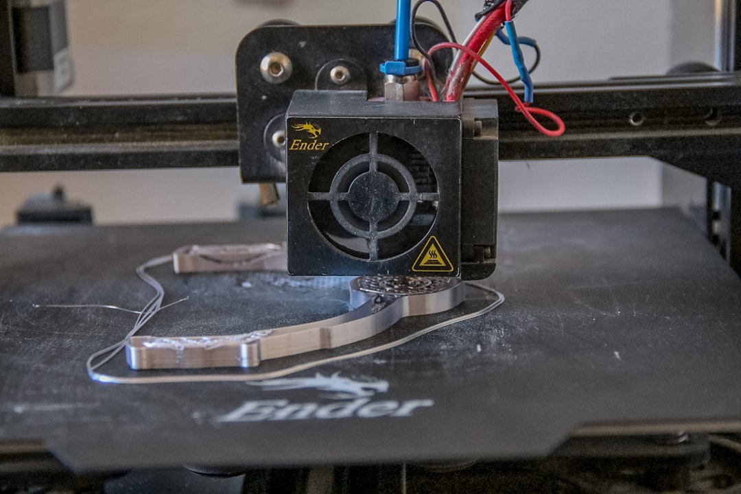 bowden extruder retraction calibration test print - filament spool closeup