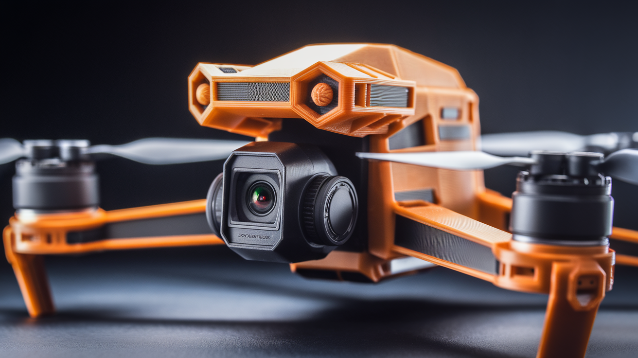 cf pla cf petg cf nylon application selection drone rc - finished print closeup
