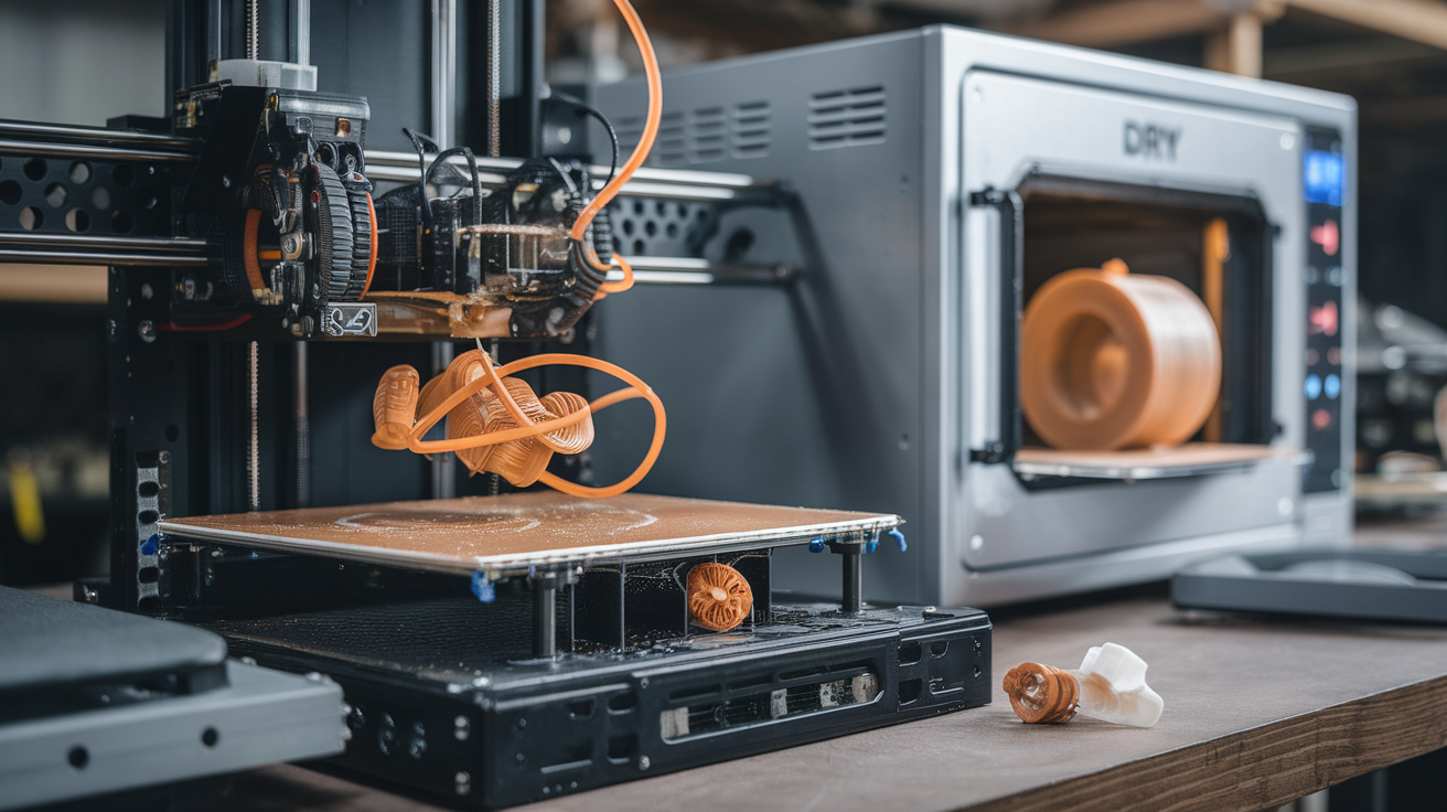 wet filament mid print rescue dry oven resume saved tip - hardware detail